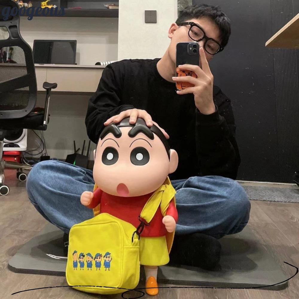 Googeous Crayon Shin-chan ตุ๊กตาของเล่นของขวัญ, 23 ซม.Handmade Series อะนิเมะรูป, เครยอนชินจังรูปปั้นกล้วยเครื่องประดับรถตุ๊กตาอุปกรณ์เสริม