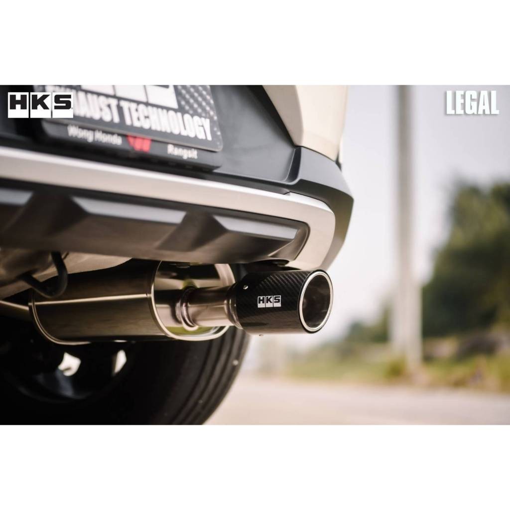 ท่อไอเสีย Hks Exhaust Muffler WRV ตรงรุ่น Honda WR-V 1.5L  L15ZF ปลายท่อ Carbon ท่อ Stanless Steel ไ
