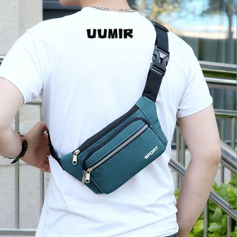 UUMIR กระเป๋าคาดเอวผู้ชาย, แพ็คหน้าอกกันน้ํา, กระเป๋าแพ็คเอวมัลติฟังก์ชั่น