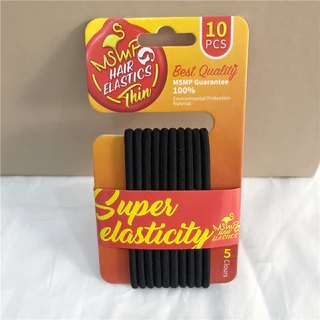 10ชิ้นการ์ดชุดทุกวันพื้นฐานยางรัดสีผูกเชือกผม