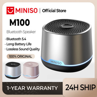 Miniso M100 ลําโพงบลูทูธ True Wireless HD เสียงสเตอริโอกีฬากลางแจ้งพร้อมเสียงเบสสูงยาวแบตเตอรี่เพลงแล็ปท็อปตาราง