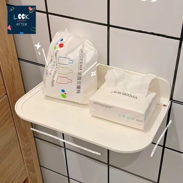 Look After ชั้นวางของอเนกประสงค์ ชั้นวางของพับได้ สีขาว ขนาด 30cm พร้อมส่งจากประเทศไทย