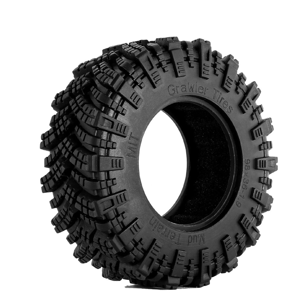 4pcs 98 มม.1.9 "ยางนุ่มยางล้อ Tyre สําหรับ 1/10 RC Crawler รถ Axial SCX10 Pro Capra Traxxas TRX4 RC4WD D90 Redcat อัพเกรด