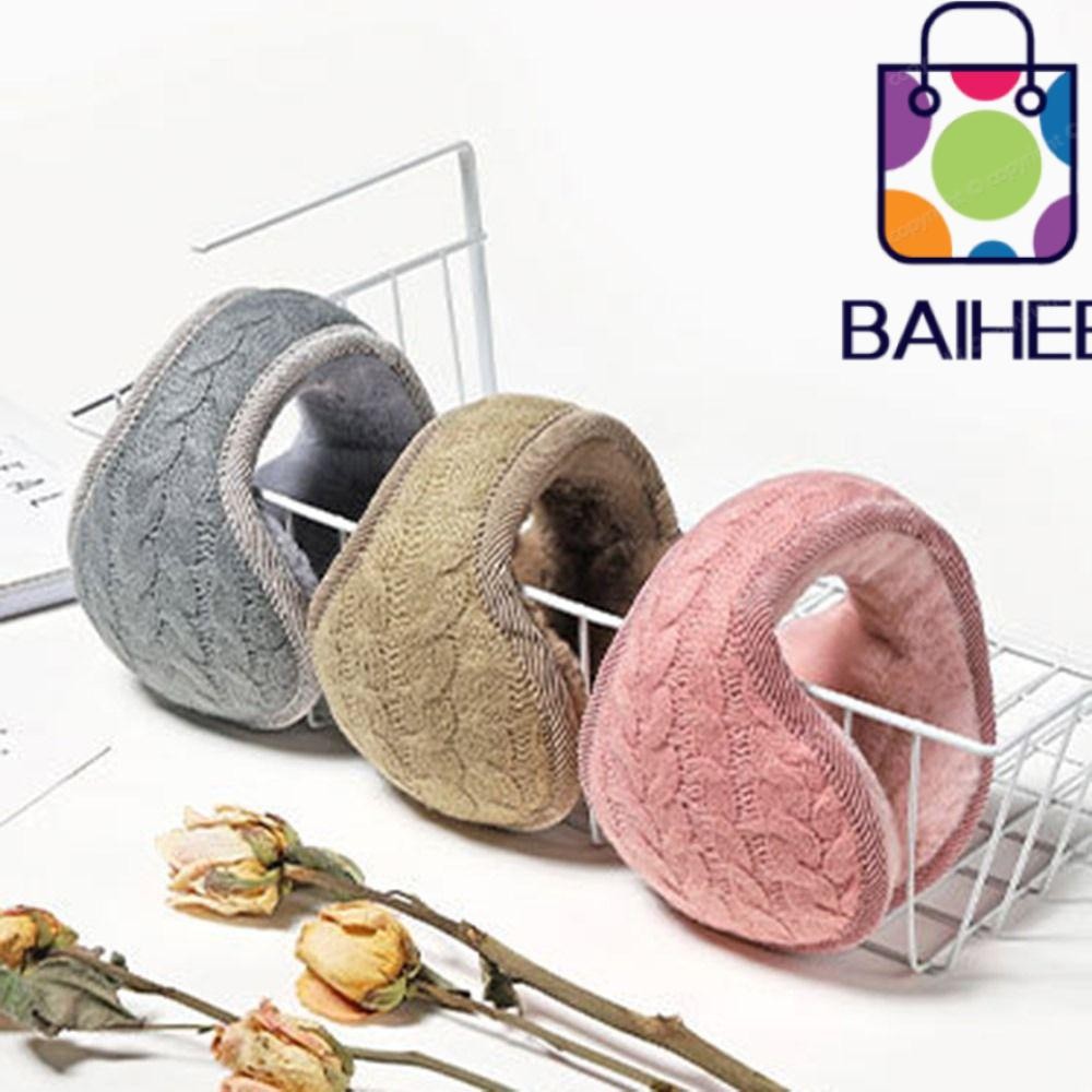 Baihee หู Muffs Casual ด้านหลัง Band Head Warm ขนแกะ Plush ฤดูหนาว Earmuffs