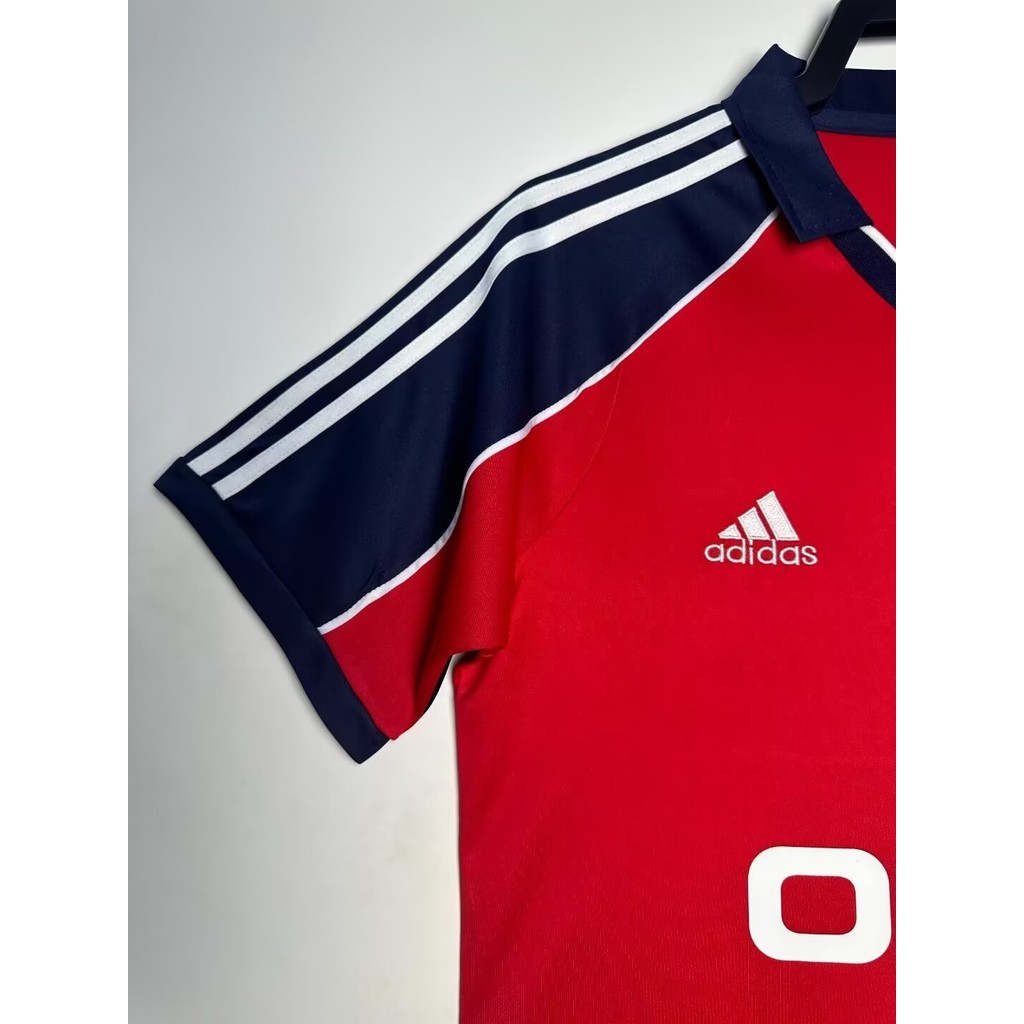 2000-01 บาเยิร์นเหย้าย้อนยุคฟุตบอลเสื้อกีฬาด้านบนเสื้อยืดแขนสั้น