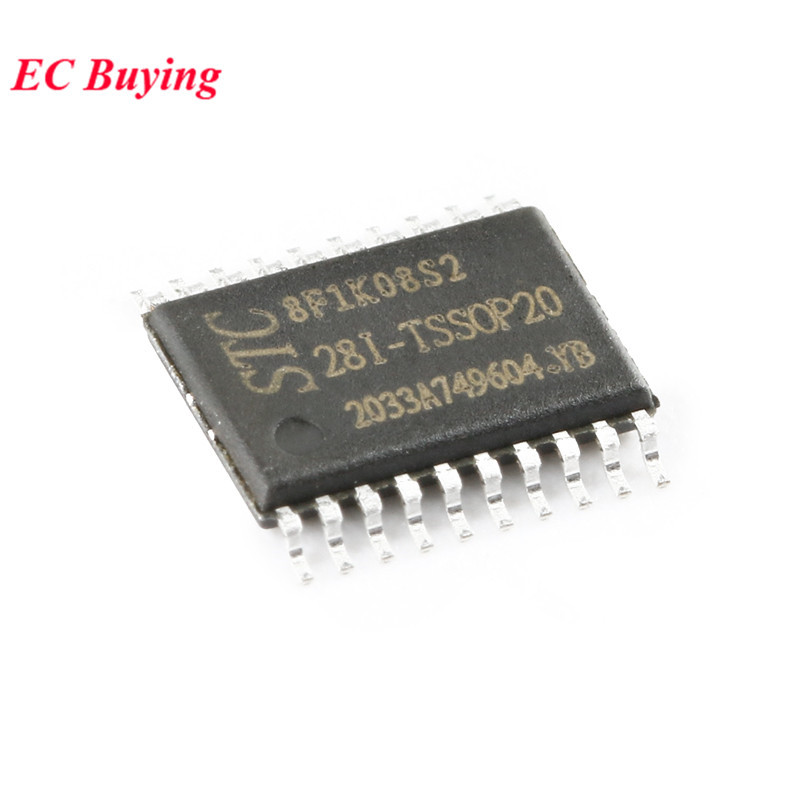 Stc8f1k08s2 STC8F1K08S2-28I STC 8F1K08S2 TSSOP20 Enhanced 1T 8051 Microcontroller MCU IC Controller 
