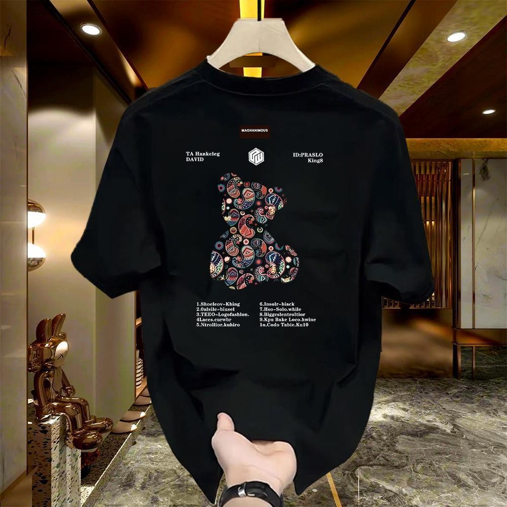 TOP สไตล์สตรีท เสื้อยืด oversize "TA HANKELEG" ผ้าคุณภาพสูง ไม่ต้องรีด unisex