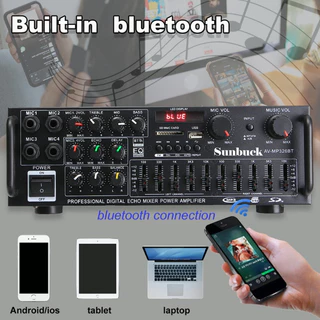 ขายร้อนบลูทูธ 2.0 ช่อง 5000W โฮมเธียเตอร์ HiFi เครื่องขยายเสียง 326BT 12 V/220 V AV Amp ลำโพงรีโมทคอนโทรลสำหรับรถบ้าน