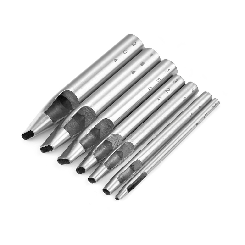 1 PC 7 ขนาดหนัง Oblong เข็มขัดเจาะรูรูปไข่สายนาฬิกาแบน Punches Heavy Duty Hollow Punch Craft เครื่องมือ