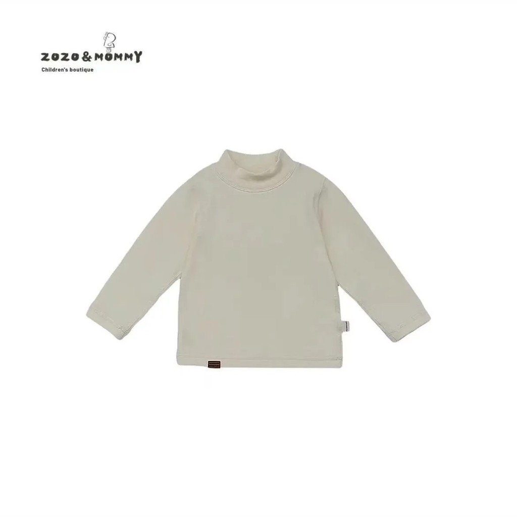 เสื้อ จุดต่ําสุด กึ่งคอเต่าขี้ผึ้งนุ่มสําหรับเด็กชายและเด็กหญิง - รูปที่ 3