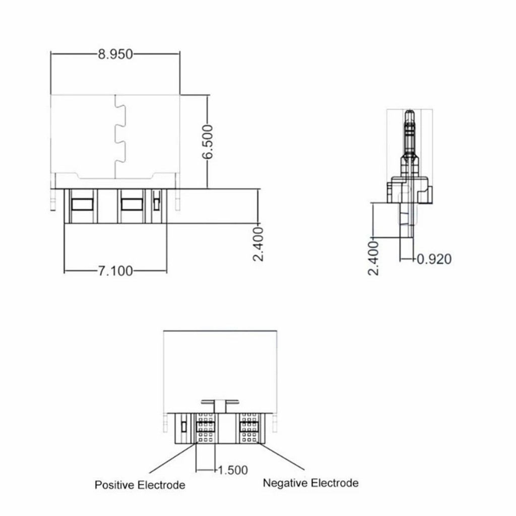 ซ็อกเก็ตตัวเมีย TYPE-C 2P กันน้ํา พร้อมสายตะกั่วเชื่อม socket สกรูยึดซ็อกเก็ตชาร์จสองด้าน