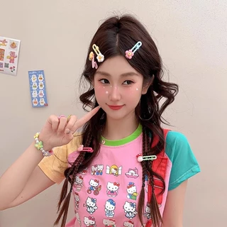 การ์ตูนกระต่ายน้อยคลิปผมหญิงหน้าผากด้านข้างคลิปผมม้าเด็กผมหัก Duckbill คลิปผมน่ารักอุปกรณ์เสริมผมหวาน