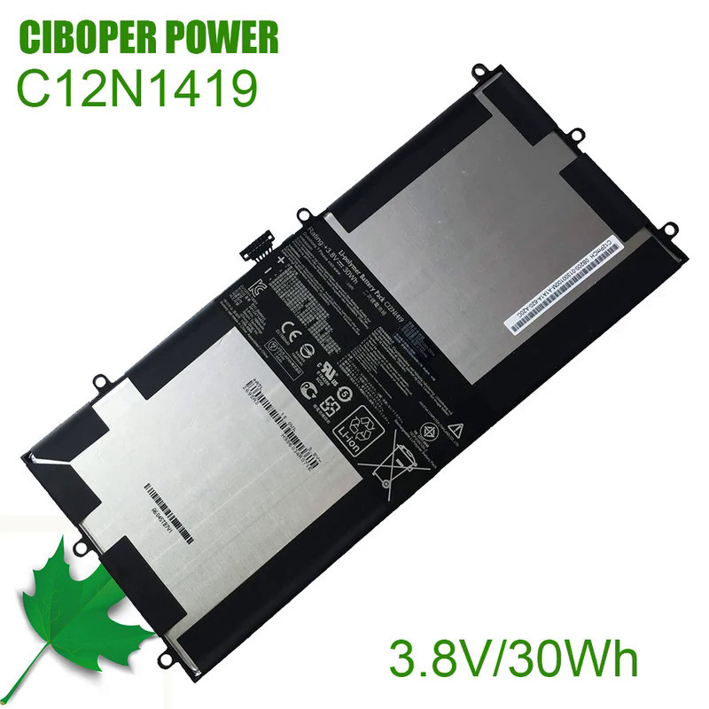 CP Genuine Laptop Battery C12N1419 3.8V/30Wh For Transformer Book T100 CHI Series Tablet Replacement
