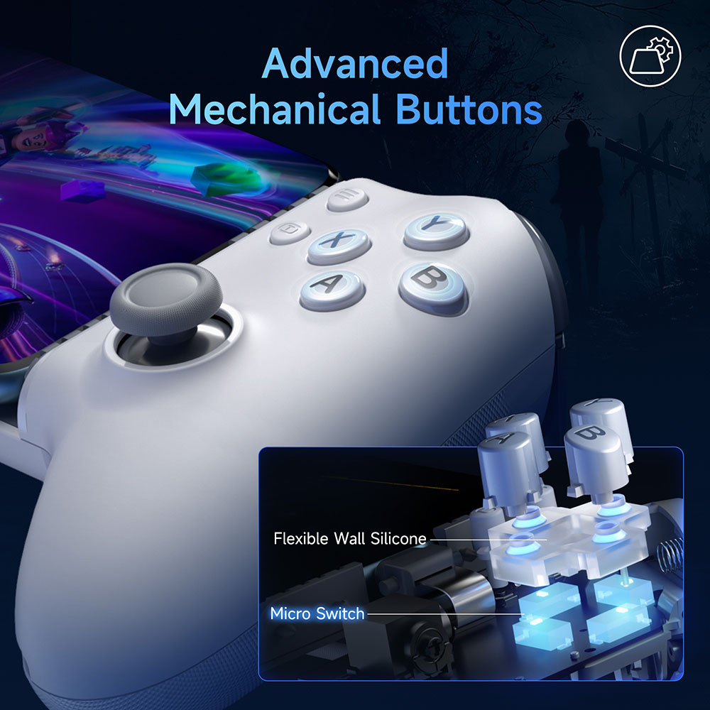 Easysmx M15 ตัวควบคุมโทรศัพท์มือถือประเภท C Hall Mechanical Gamepad สําหรับ iPhone 15 โทรศัพท์ Android Cloud Gaming Xbox เกม Pass