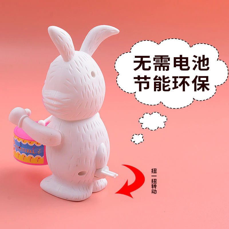 ของเล่นตีกลองกระต่ายลายการ์ตูนสัตว์เพื่อการศึกษา thumbnail 5
