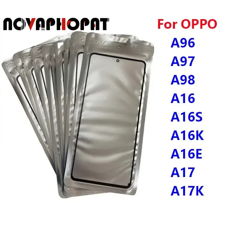สําหรับ OPPO A98 A97 A96 4G 5G A16 A16K A16S A16E A17 A17K 4G LCD ด้านหน้าหน้าจอสัมผัสเลนส์แก้ว OCA กาวเปลี่ยน