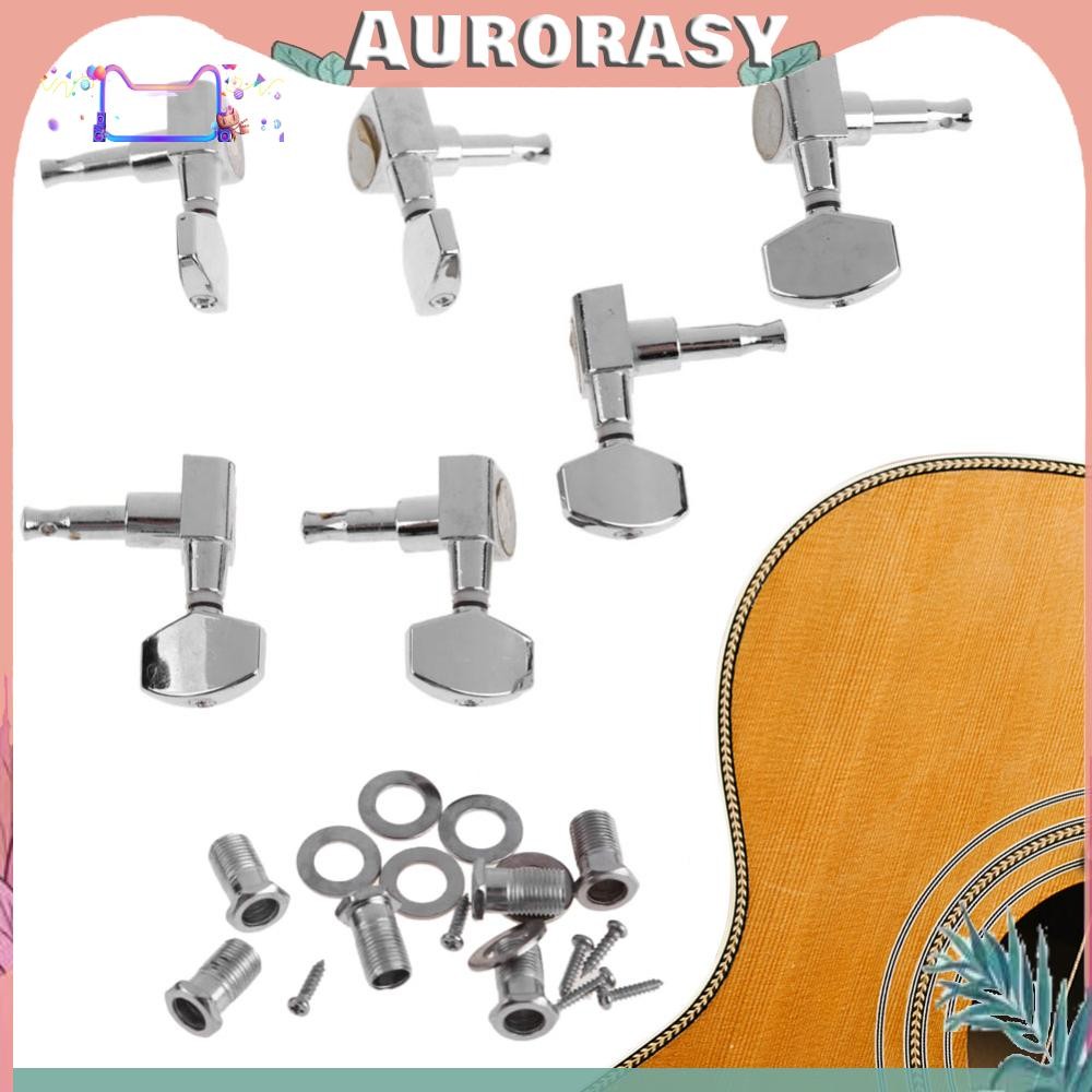 [AS] 3r 3L ปุ่มจูนกีตาร์ Chrome Guitar String Tuner Peg อะไหล่เครื่องดนตรี