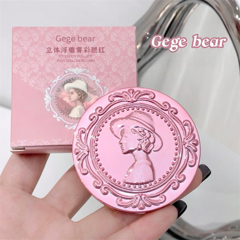 GEGE BEAR บลัชออนไฮไลท์เนื้อแมท ความอิ่มตัวต่ำ เพื่อให้สีผิวสว่างขึ้น