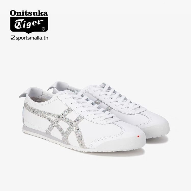 สกปรกราคาถูกญี่ปุ่น Onitsuka เม็กซิโก66แฟลชเงินรองเท้าลำลองผู้ชายผู้หญิงรองเท้ากีฬา