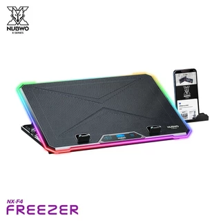 Nubwo COOLER PAD พัดลมระบายอากาศ FREEZER RGB พัดลม 6 ตัว Notebook ขนาด12-17นิ้ว รุ่น NX-F4