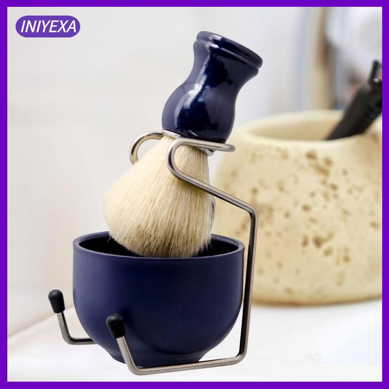 [Iniyexa] 3 ชิ้น Beard Brush Shaving Soap Bowl Kit, Barber Shaving Brush Shave Cup Fast