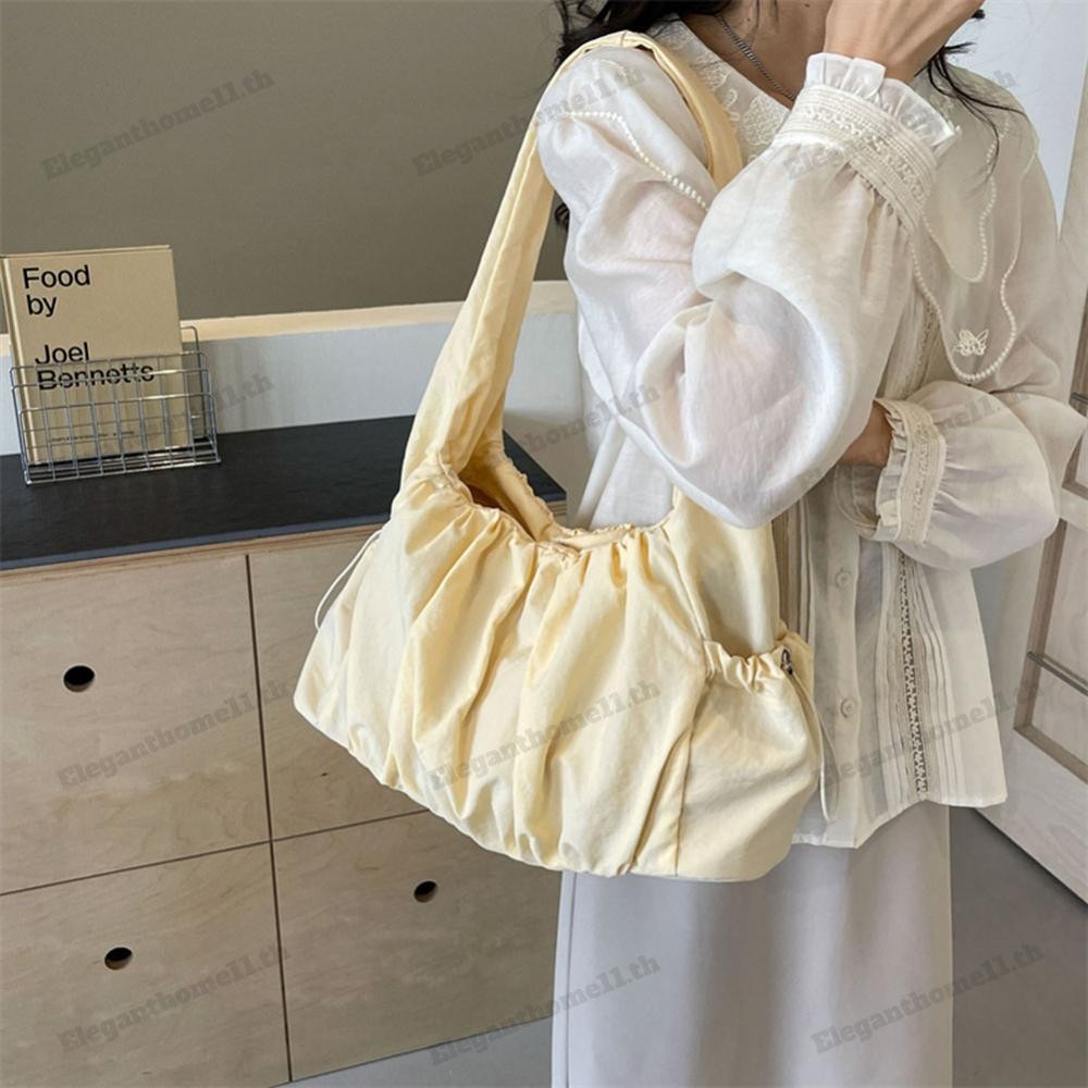 🚚สต็อกพร้อมในกรุงเทพ🚚 กระเป๋าถือ กระเป๋าสะพายไหล่ แต่งจับจีบ ลายก้อนเมฆ สไตล์โบโฮ เหมาะกับการเดินทางกลางแจ้ง สําหรับผู้หญิง