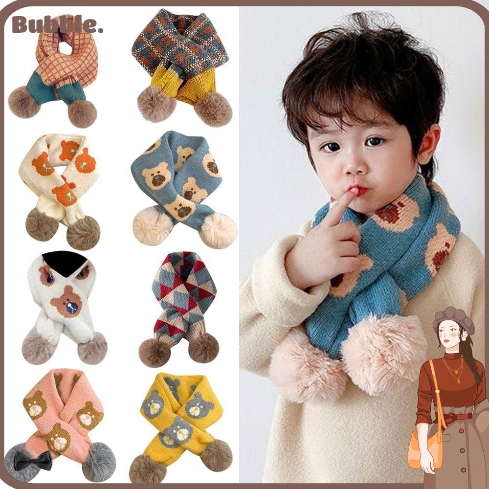 ฟองความร้อนคออุ่น,เอี๊ยมหนาชายหญิงถักผ้าพันคอ,แฟชั่น กันลม สแน็ป สปริงการ์ตูนเด็กเด็กผ้าพันคอฤดูหนาวฤดูใบไม้ร่วงฤดูห