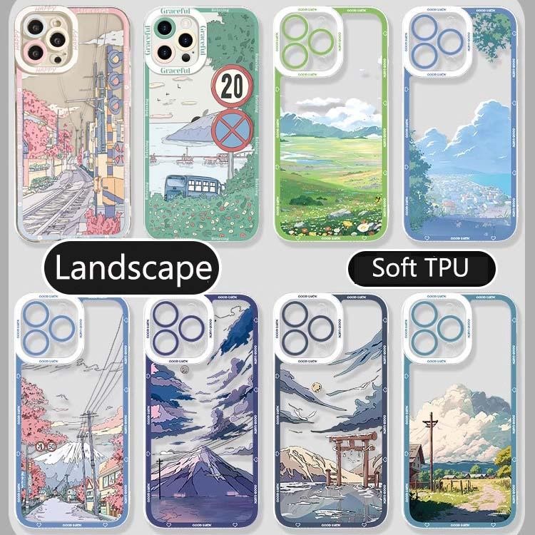 ภูมิทัศน์ Sunset Scenery สําหรับ Infinix Hot 9 10 11 12 20 Play Zero 30 5G TECNO CAMON 20 กรณีนุ่มอะนิเมะการ์ตูนซิลิโคนกันชนโปร่งใส