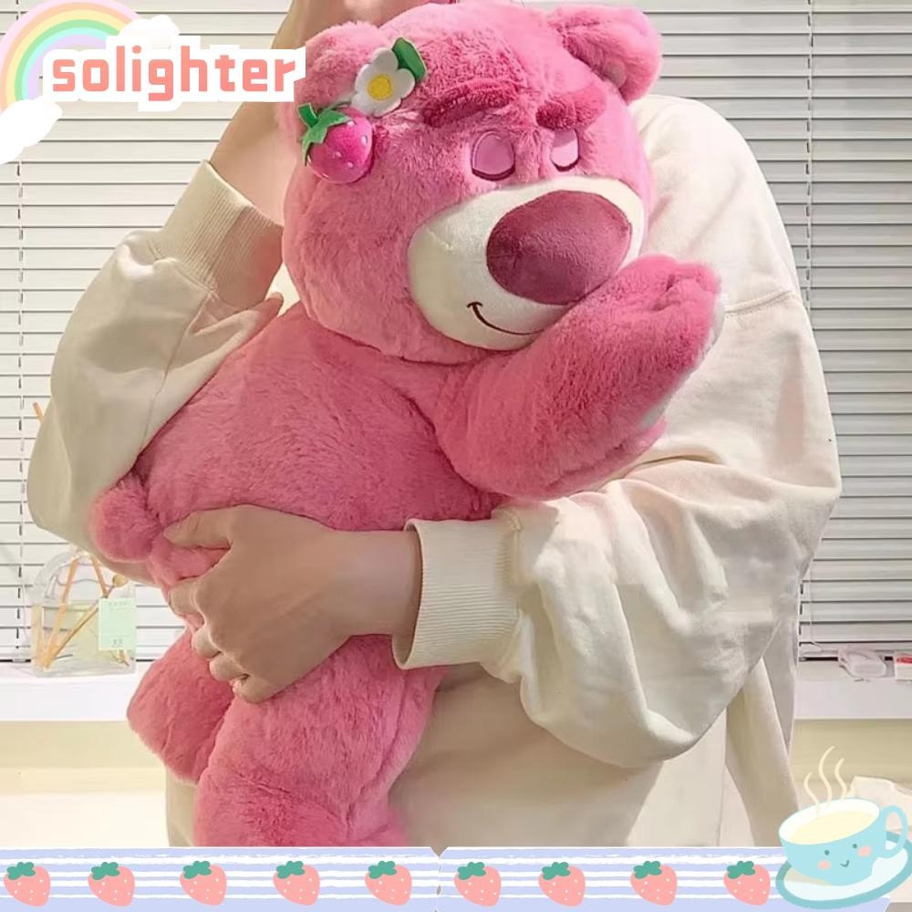 Solighter 30 ซม./40 ซม./50 ซม.หมีสตรอเบอร์รี่โซฟาตุ๊กตาหมอน,น่ารัก Disney Strawberry Bear ตุ๊กตาตุ๊กตา, ของขวัญวันเกิดเพื่อนตุ๊กตาของเล่นLotso เด็ก