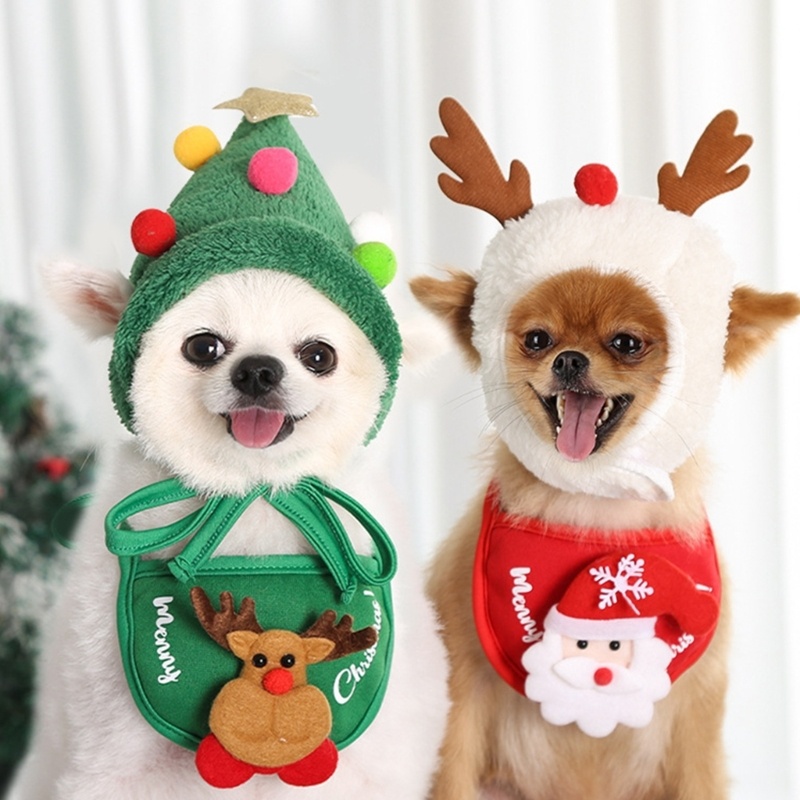 Winu ชุดสัตว์เลี้ยงสําหรับสุนัขแมว Reindeer เครื่องแต่งกาย Star Furry Headwear คริสต์มาส