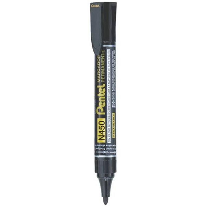 PENTEL ปากกามาร์คเกอร์ 4.5มม. หมึกสีดำ รุ่น N450-A