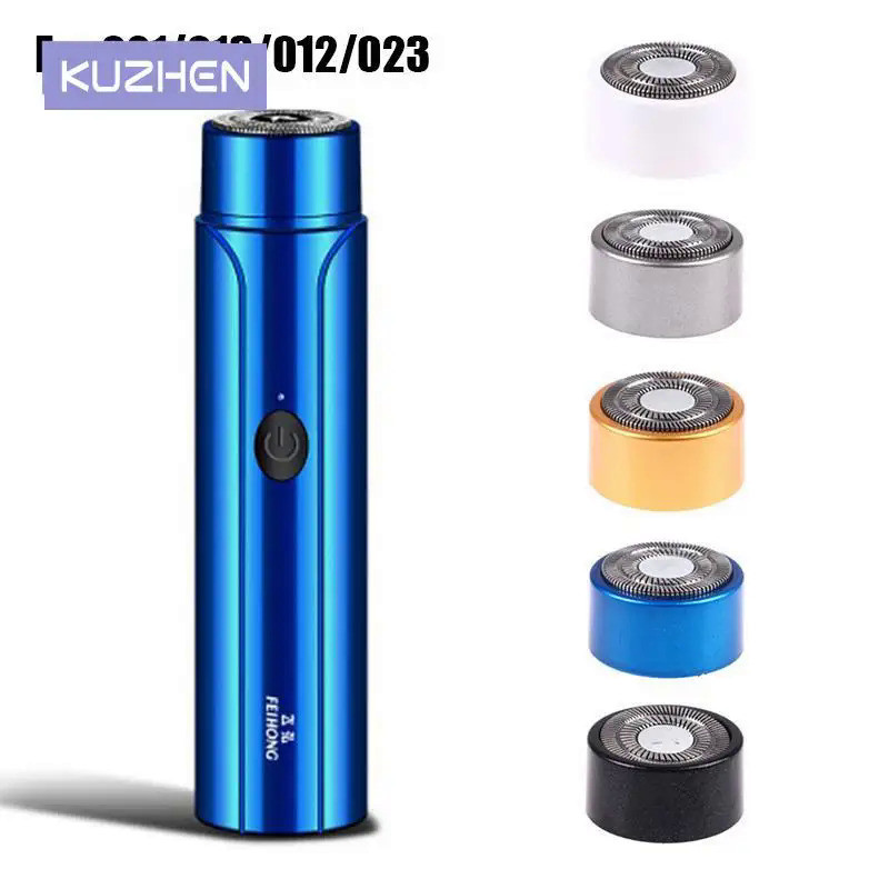 Mini Electric Shaver Blade Replacement Head Washable Beard Trimmer USB Rechargeable Men's Shaver For