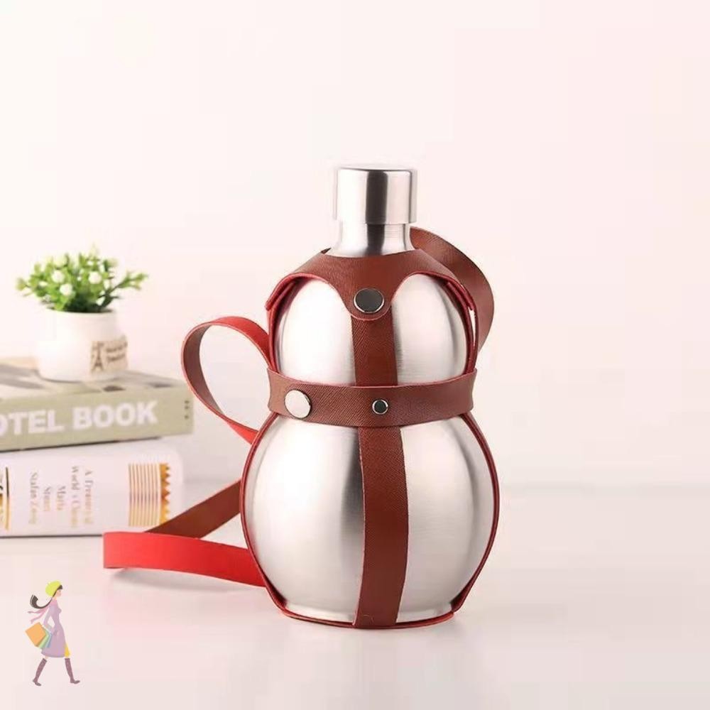 กระติกสะโพก YGBG ขวดน้ําน้ําเต้าโลหะแบบใช้ซ้ําได้สแตนเลสความจุขนาดใหญ่ทนทาน 250 500 1500มล ขวดไวน์