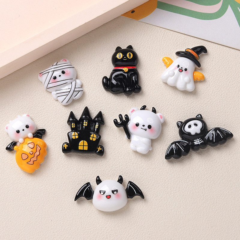 อุปกรณ์เรซิน DIY DIY น่ารักเรซิ่นชุดฮาโลวีน DIY ครีมกาว Handmade Hairpin เคสโทรศัพท์รองเท้าหัวเข็มขัดอุปกรณ์เสริม