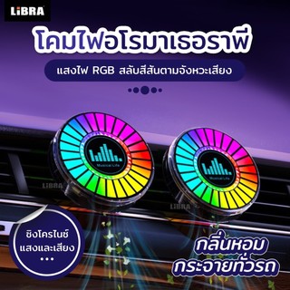 ไฟบรรยากาศ+กลิ่นหอมในรถยนต์ ไฟสี RGB มีหลายสีที่สามารถสลับได้ ไฟจะกระพริบตามเสียง ของแถมอุปกรณ์เสริม 6