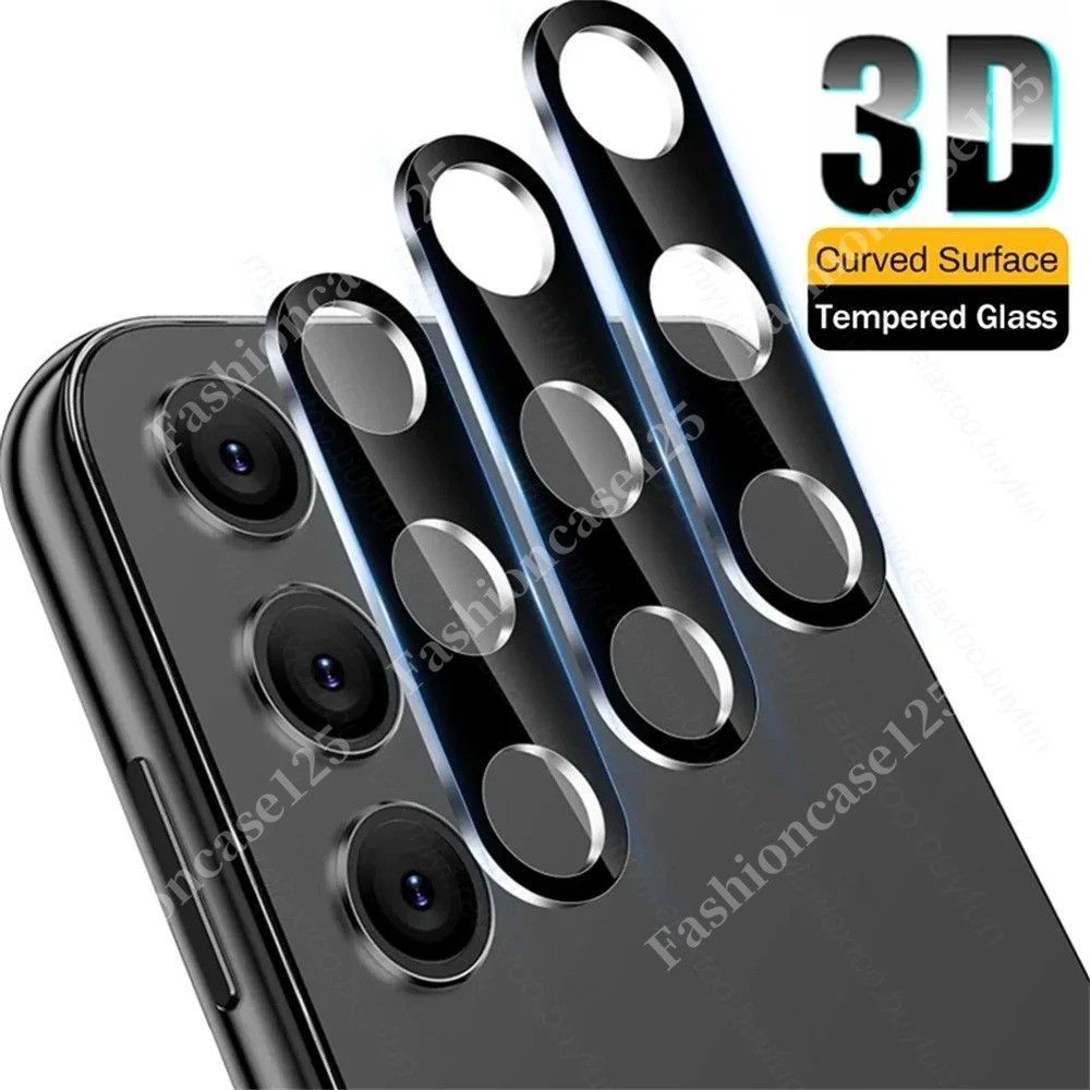 Samsung S24 FE 5G 3Dกล้องฟิล์มสําหรับSamsung Galaxy S24 FE S23 S24FE S23FE 5G 2024 3D Curverdสีดําคล
