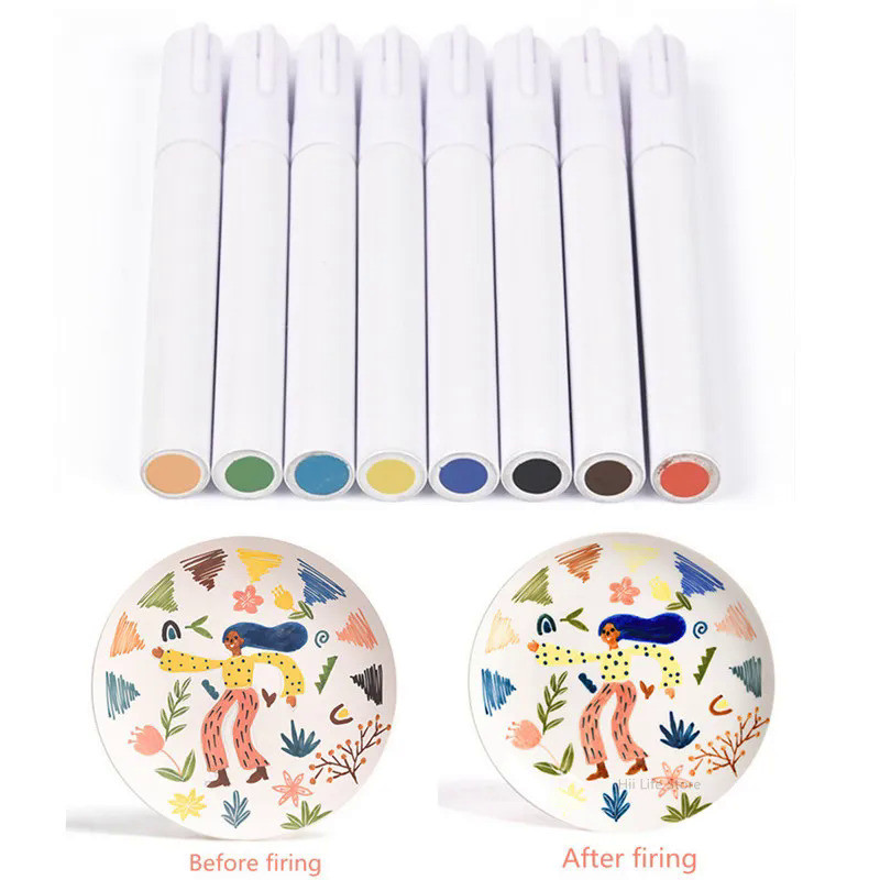 Pottery Art Underglaze Marker Pen Ceramic Pigment Ceramic DIY Painting Special Pen Dot Painting Craf