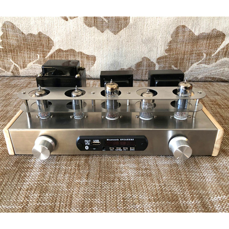 Audio 6n2 6p1 Vacuum Tube Amplifier Kit DIY Hifi Class A Audio Amplifier Vu Meter Bluetooth 5.0 Usb 