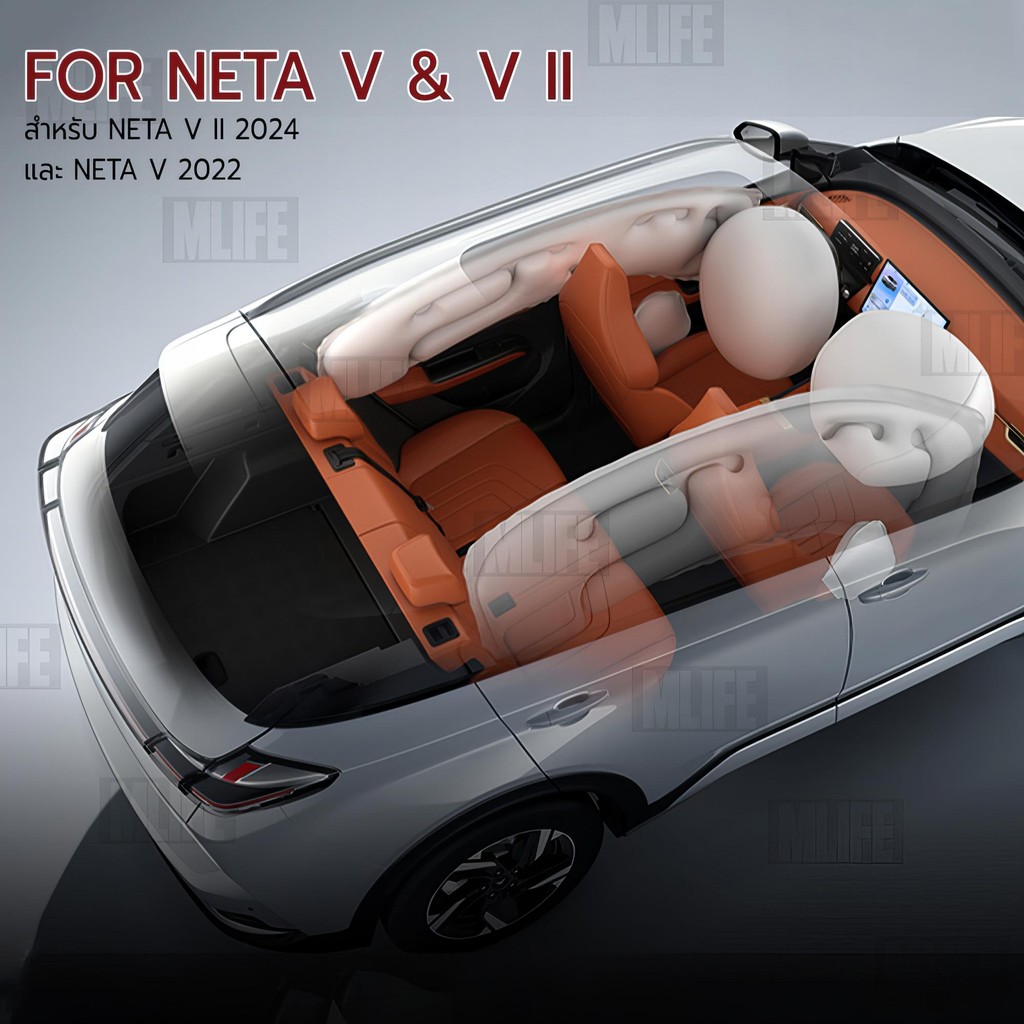 Mlife - พรมปูพื้นรถยนต์ NETA V / NETA V II (2022-2024) เข้ารูปแบบ 3D ปกป้องพื้นรถ วัสดุ XPE  - NETA V Car Mats Set XPE - รูปที่ 2