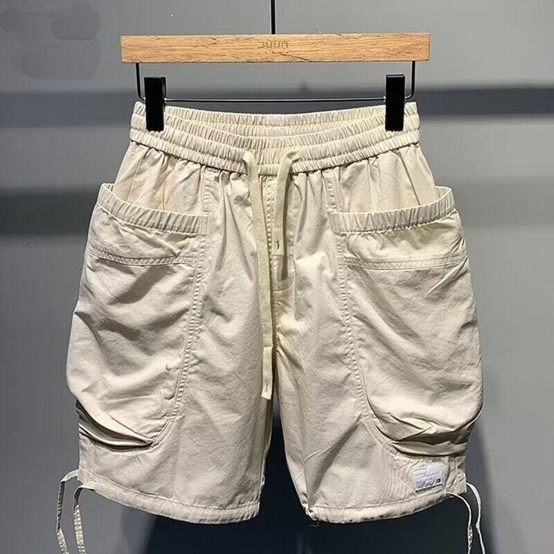 56MEN Cargo 6062 กางเกงคาร์โก้ขาสั้น ผ้าร่ม กระเป๋าข้างใหญ่พิเศษ เชือกรูดจั้มขา เอวยางยืด