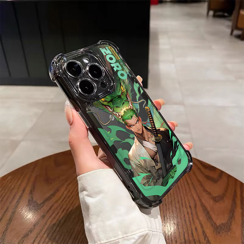 ส่งจากไทย อนิเมะ หล่อ วันพีซ IPhone 16 15 11 13 14 12 Pro Max XR 7 8 6 6s Plus SE2020 Anti Fall Clear Case