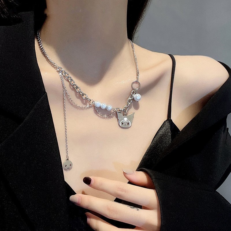 แฟชั่นโลหะ Cool Ins Retro จี้สร้อยคอ Clavicle Choker Chain As ของขวัญ