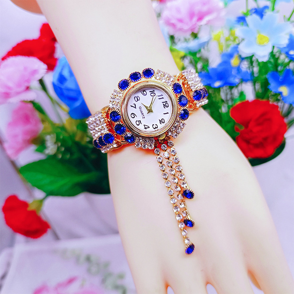 สร้อยข้อมือโลหะผู้หญิงนาฬิกาสายกว้างสวมใส่สบายนาฬิกา