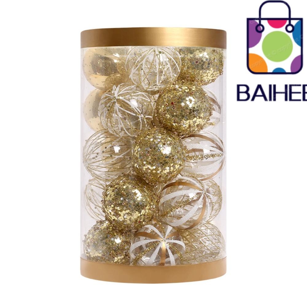 Baihee 25 ชิ้นเครื่องประดับลูกบอลคริสต์มาส,ลูกบอลตกแต่งคริสต์มาสลูกบอลต้นคริสต์มาส,พลาสติกคุณภาพสูง 25 ชิ้นต้นคริสต์มาสแขวนตกแต่งต้นคริสต์มาส