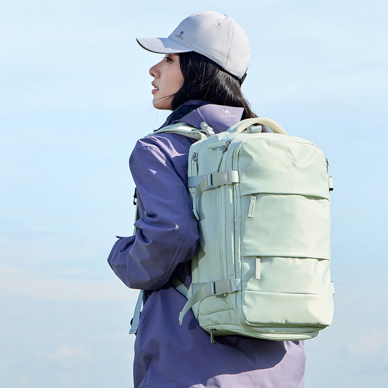 Camel CROWN Multi-layer Space 25L Mountaineering Bag Travel กระเป๋าเป้สะพายหลังคอมพิวเตอร์กลางแจ้ง