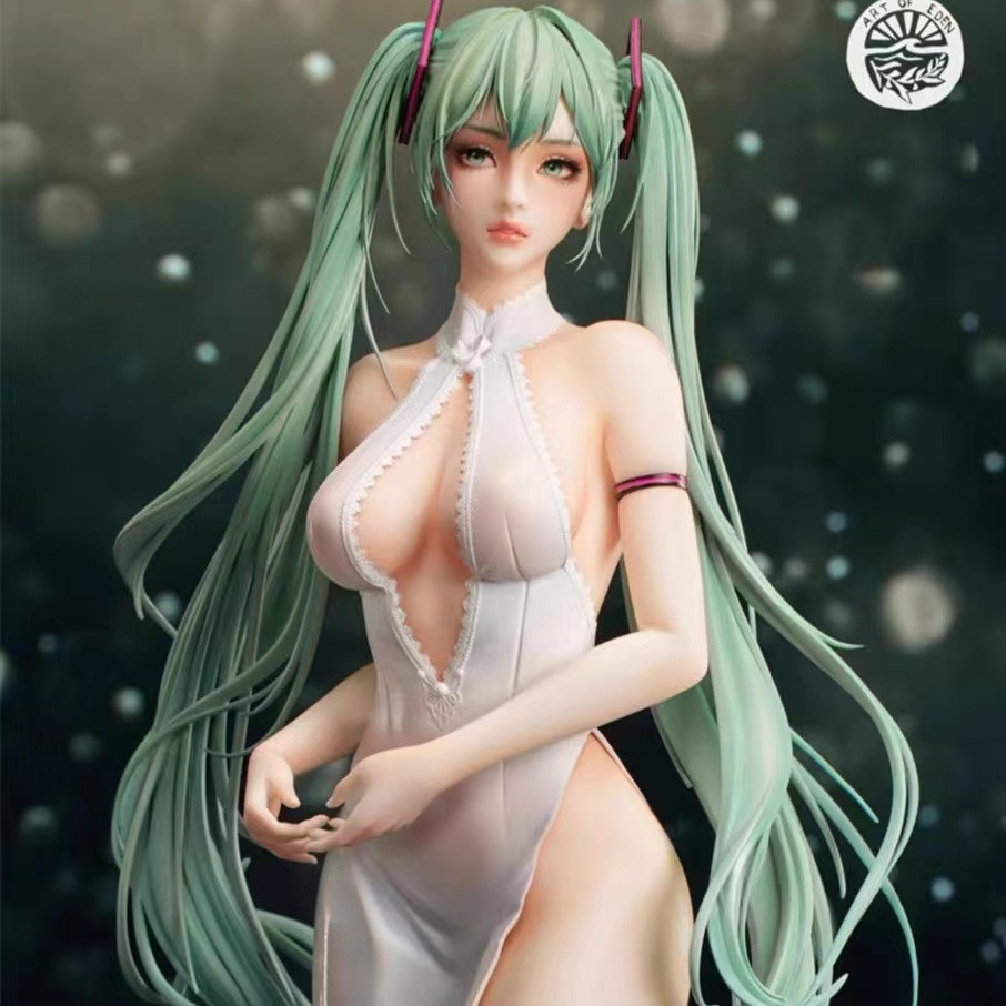 Hatsune Miku เจ้าหญิงผมสีเขียว Hatsune Mei Shao โมเดลรูป GK เครื่องประดับรูปปั้นขนาดใหญ่