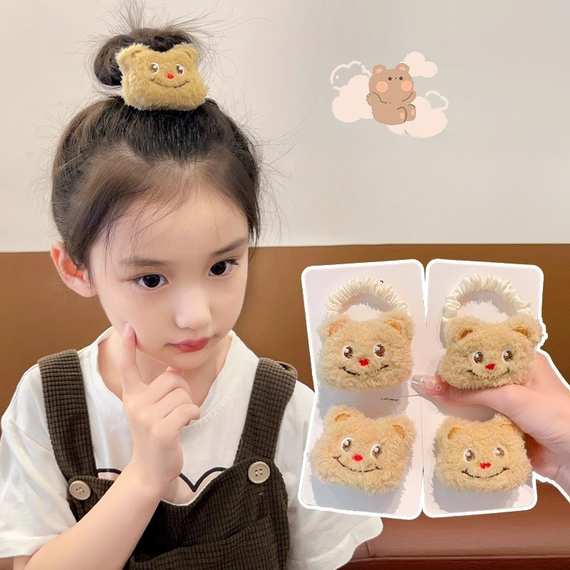 น่ารักเนยหมีคาดศีรษะสาวการ์ตูนคาดศีรษะเด็กผมหางม้าเครื่องประดับผม