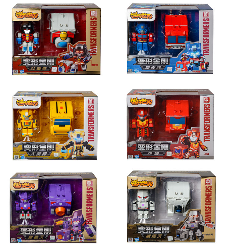 Zhuangchen Mini World Transformation หุ่นยนต์ตกแต่งรถผสมคู่มือ Transformation ของเล่น Transformers