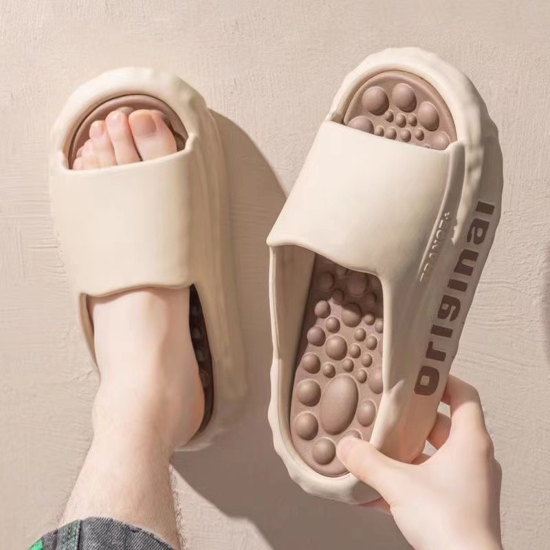ผู้ชายรองเท้าแตะeva 5.0CM High-Elastic Decompression Anti-Slipรองเท้าแตะกลางแจ้งสบายก้าวบนอึนวดอนุภาคInsol