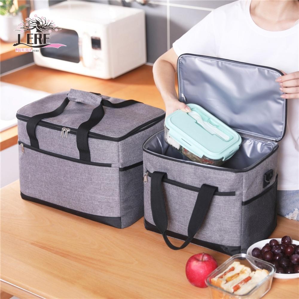 Jeremy1 กระเป๋าปิคนิคแคมป์ปิ้ง, 17L/30L 4-6h ผู้ให้บริการพายความร้อนเก็บความร้อน, ทนทานแบบพกพาความจุขนาดใหญ่กันน้ําฉนวนถุงอาหารกลางวันเค้ก
